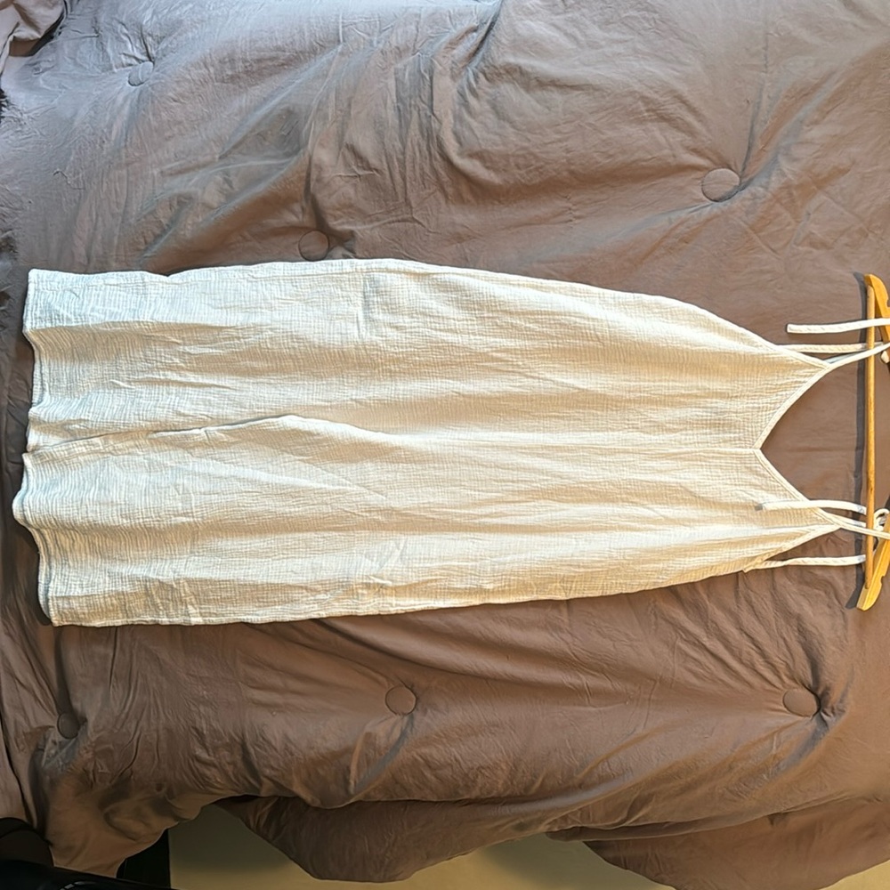 Bobi Tie Shoulder Wide Jumpsuit Coverup